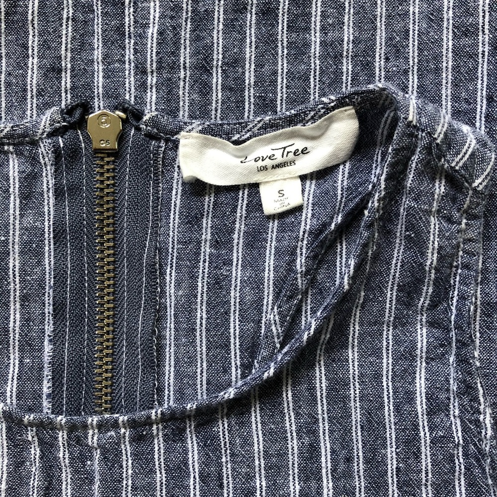 Love Tree Linen Blend Stripped Racerback Tank - Picture 5 of 7